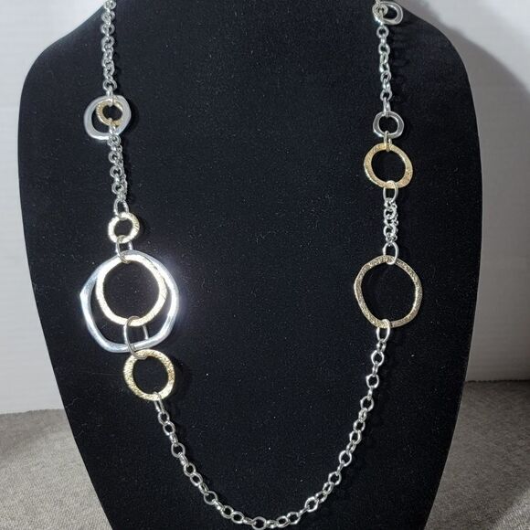 Premier Designs necklace & bracelet mixed metals - Picture 12 of 15